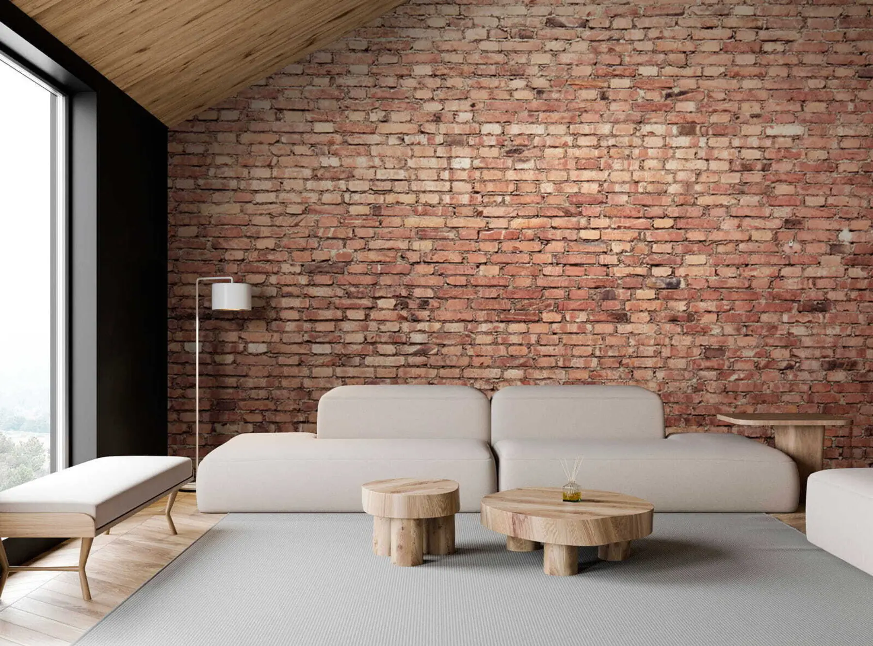 wall murals Brown, wood and rectangle u53032