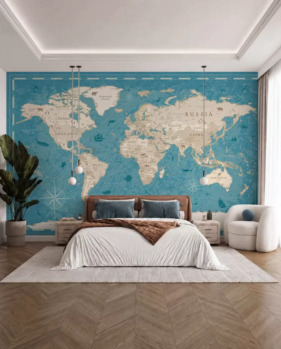 wall murals World map, old map u50378