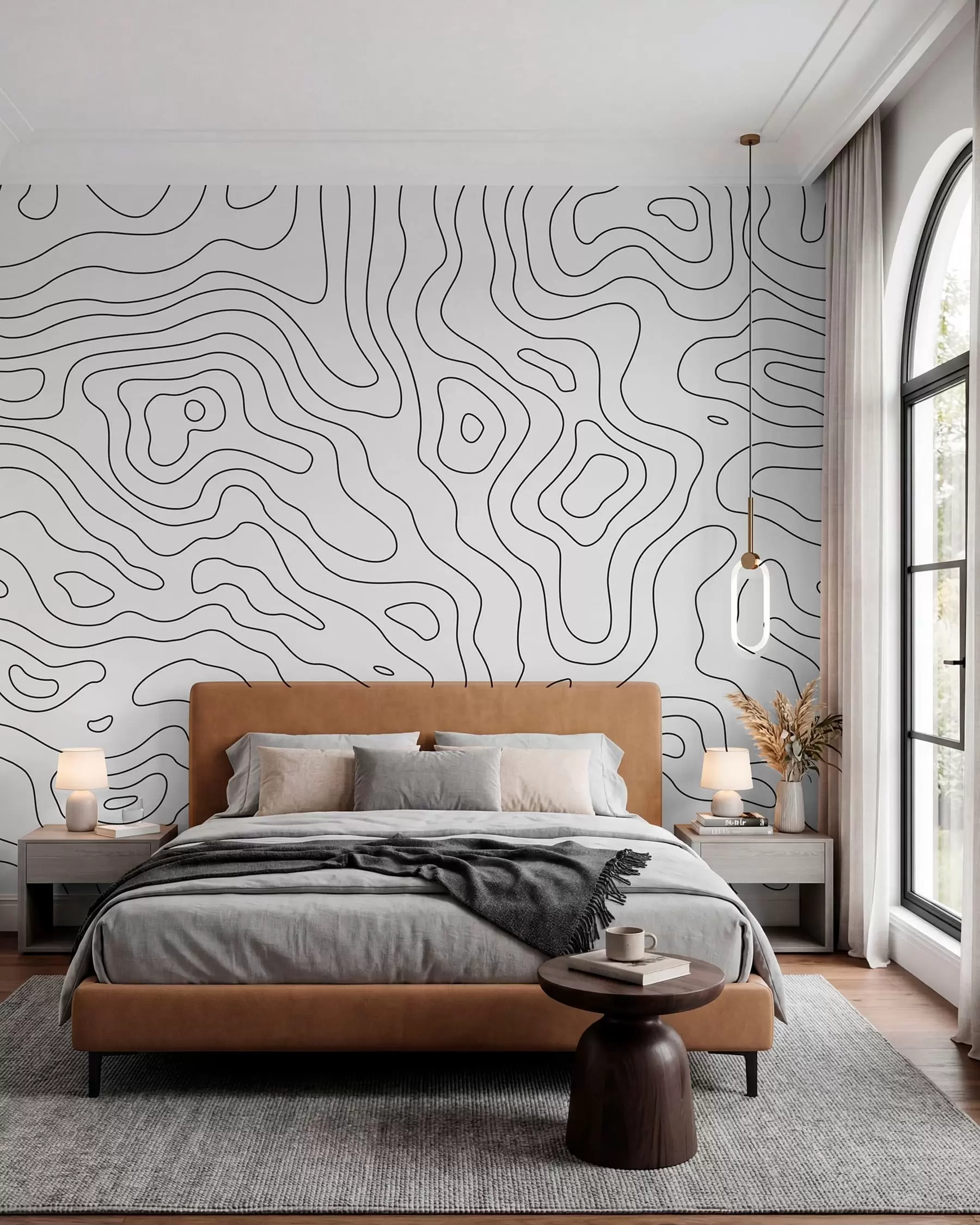 wall murals topographic map u70650