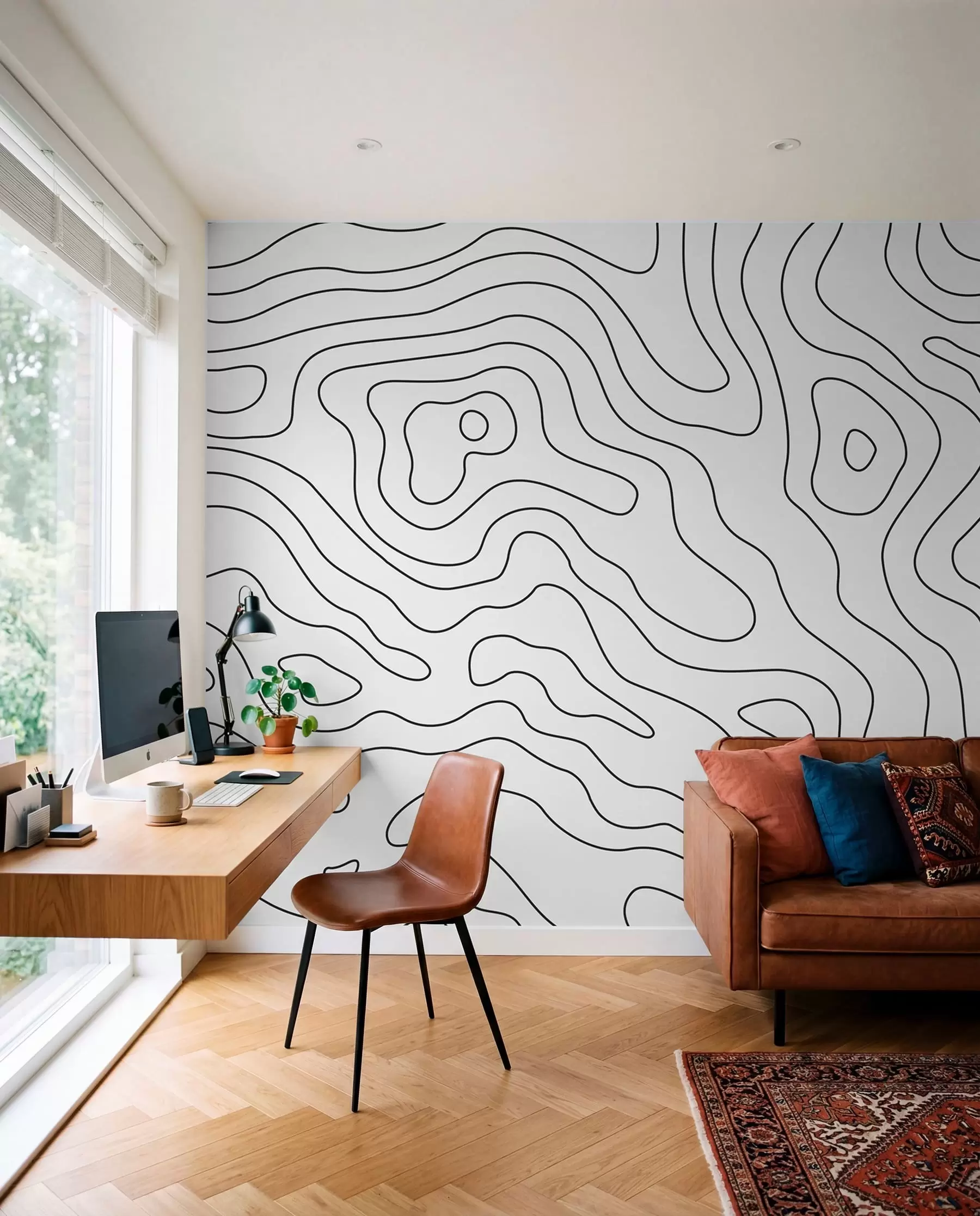 wall murals topographic map u70650