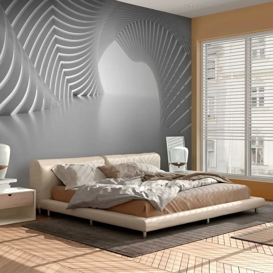wall murals Grey, symmetry and tints and shades u02035