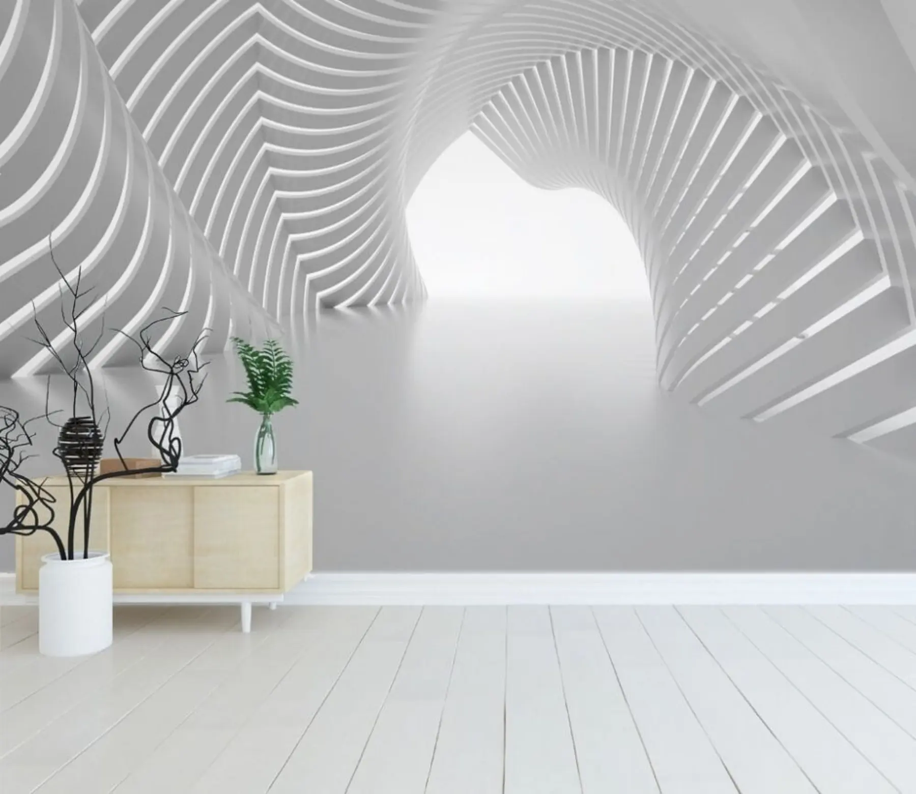 wall murals Grey, symmetry and tints and shades u02035