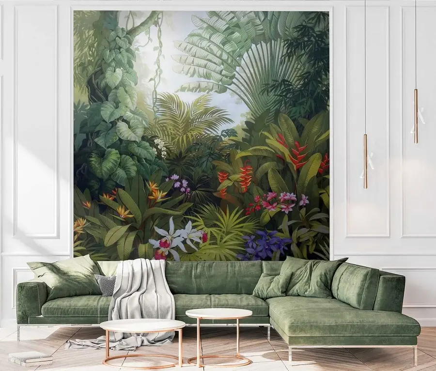 wall murals Bright tropical forest u02708
