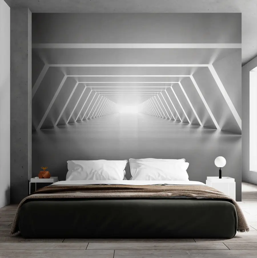wall murals Grey tunnel u03369