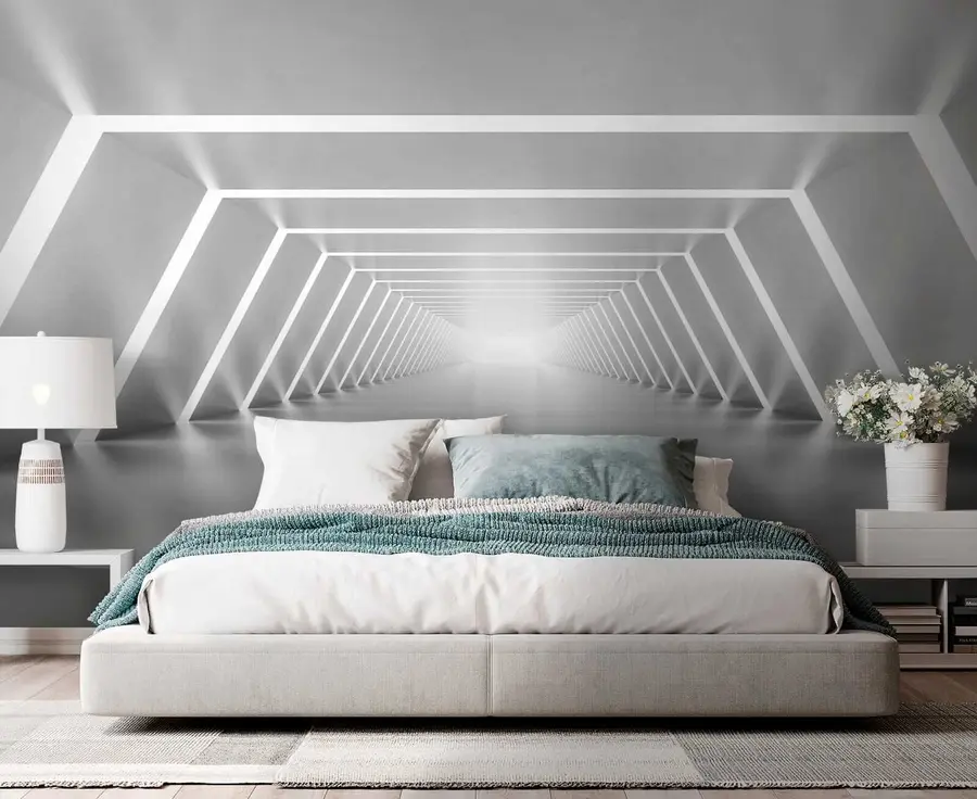 wall murals Grey tunnel u03369