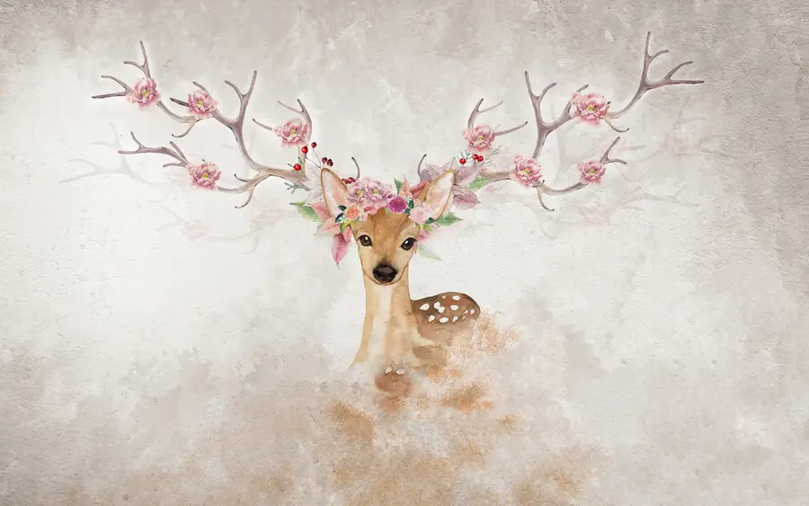 wall murals Plant, branch and paint u04671