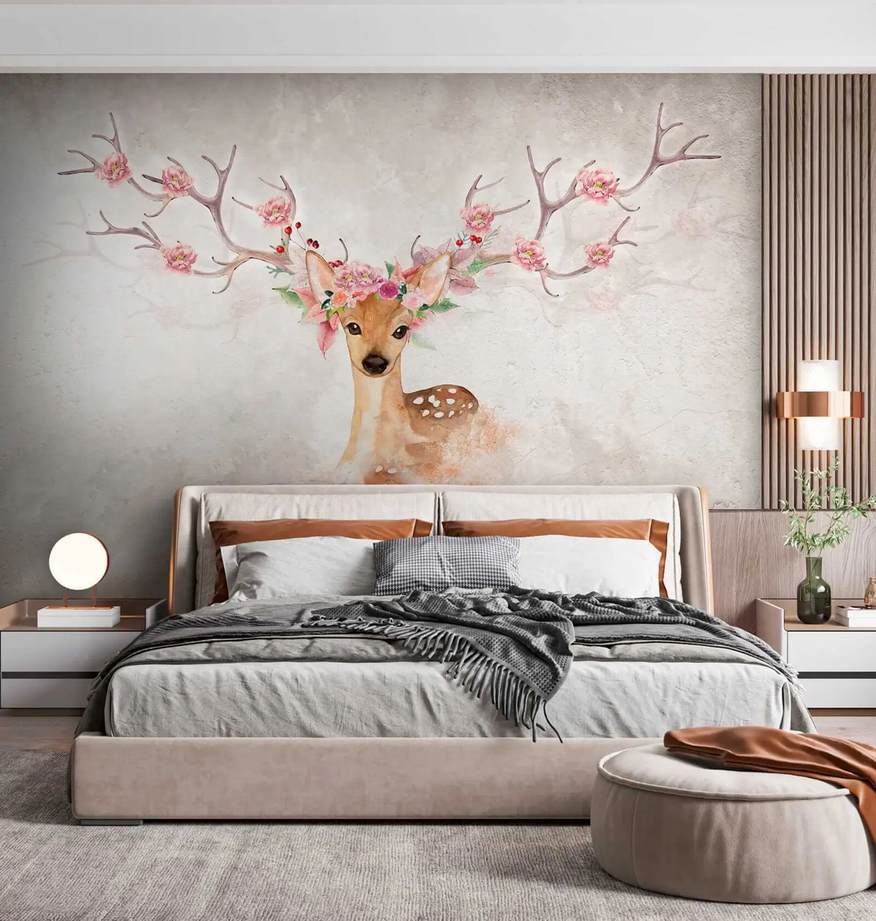 wall murals Plant, branch and paint u04671