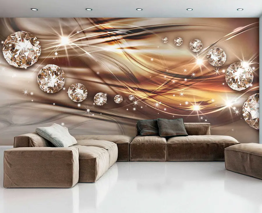 wall murals Rhinestones in the haze u05228