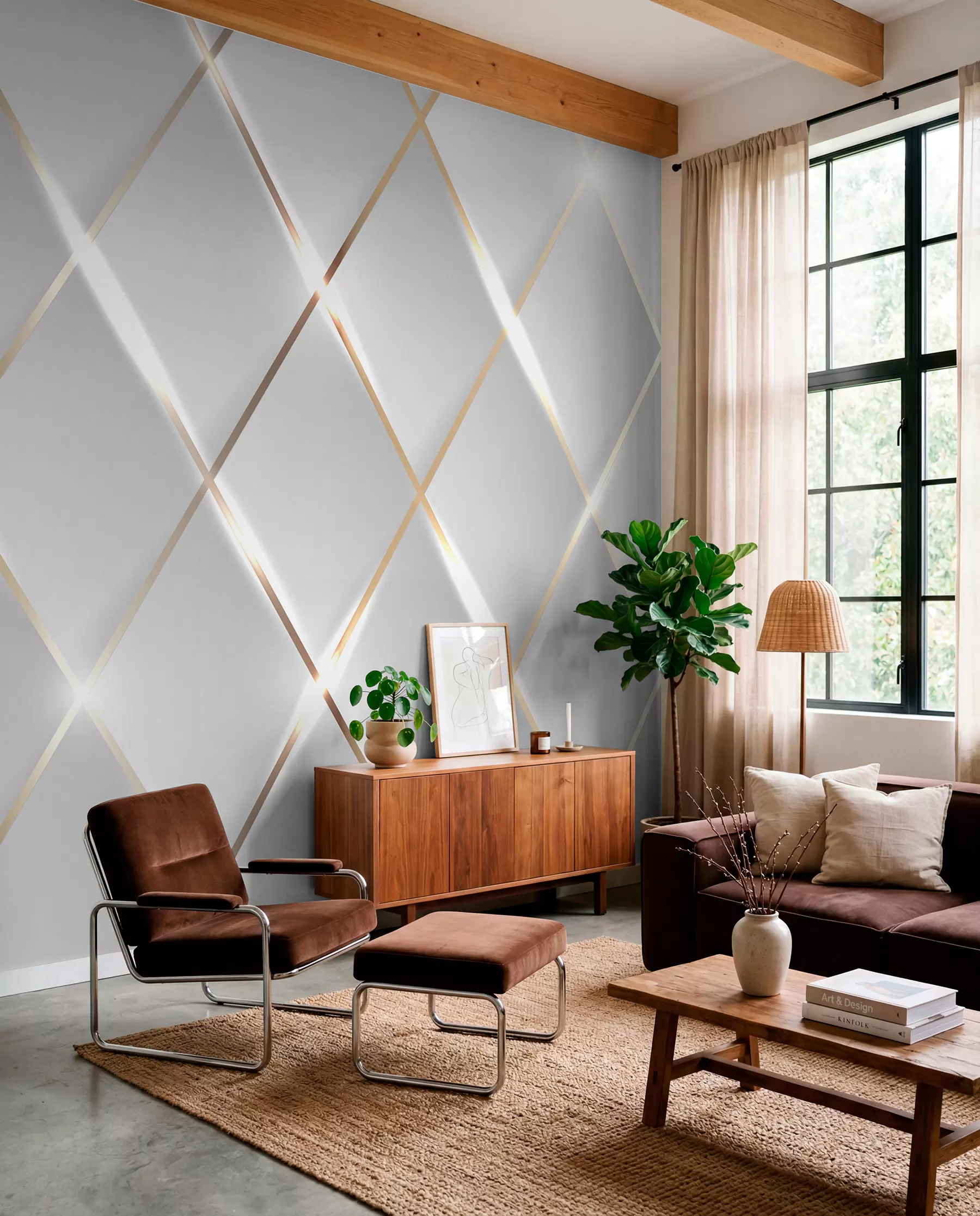 wall murals Grid on a white background u06014