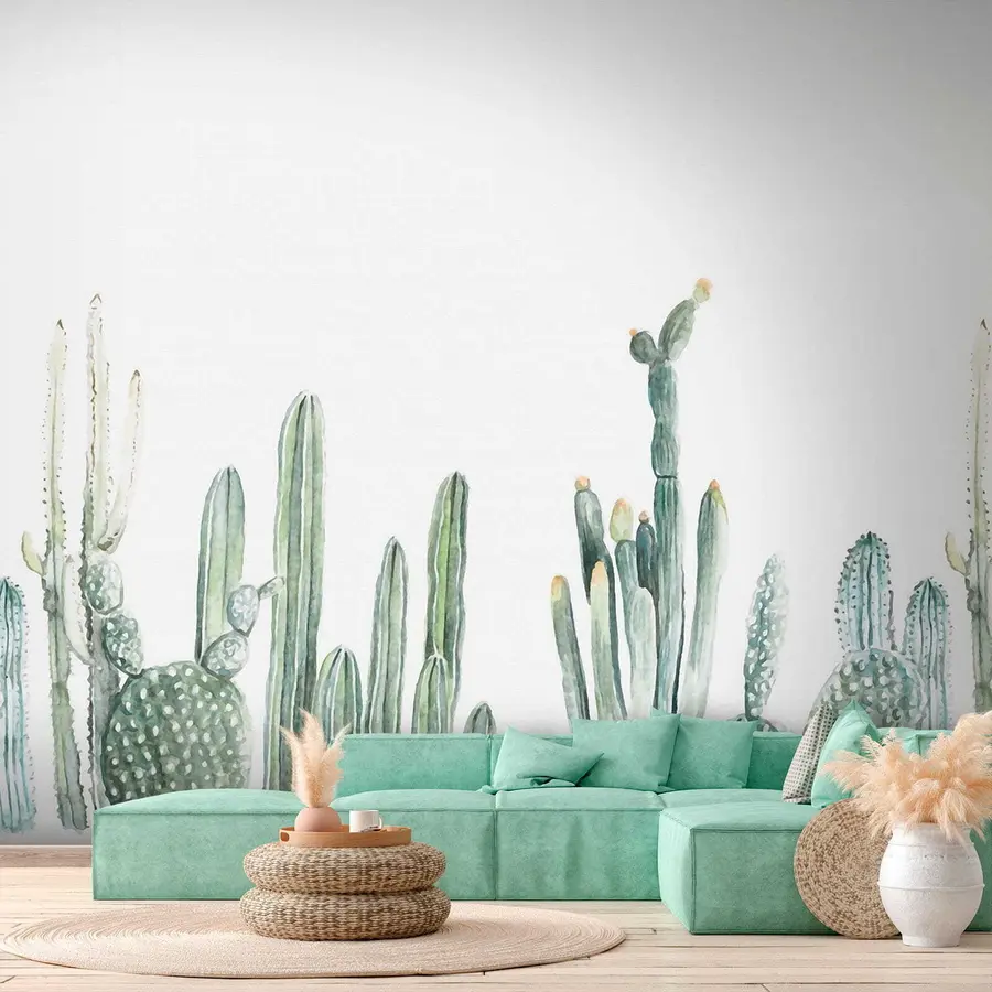 wall murals Watercolor cacti u07240
