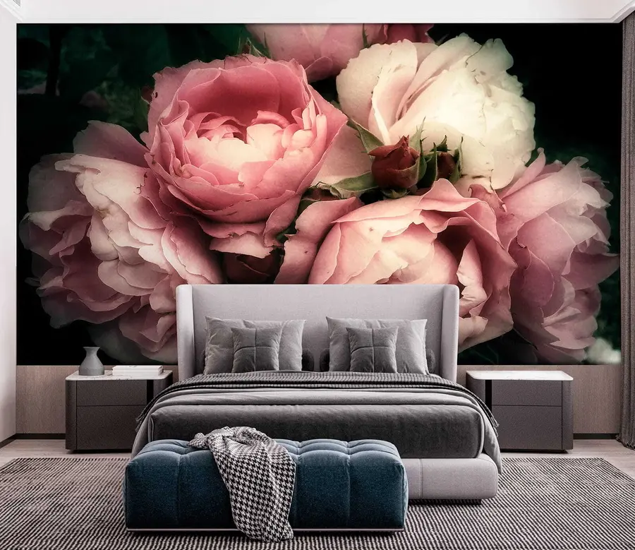 wall murals Delicate pink peonies u08062