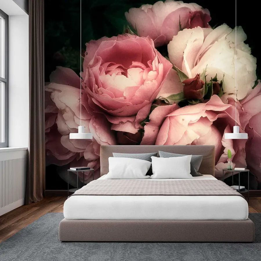wall murals Delicate pink peonies u08062