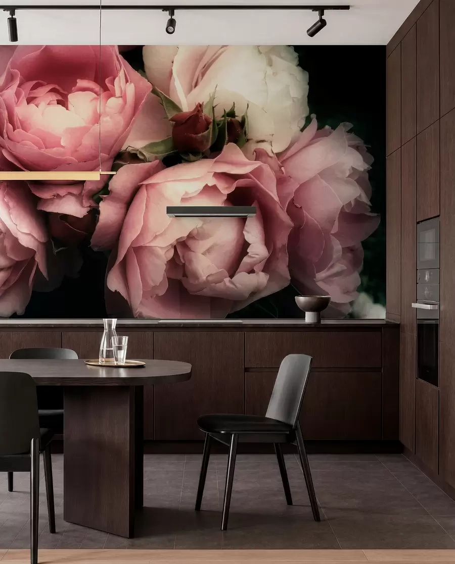 wall murals Delicate pink peonies u08062