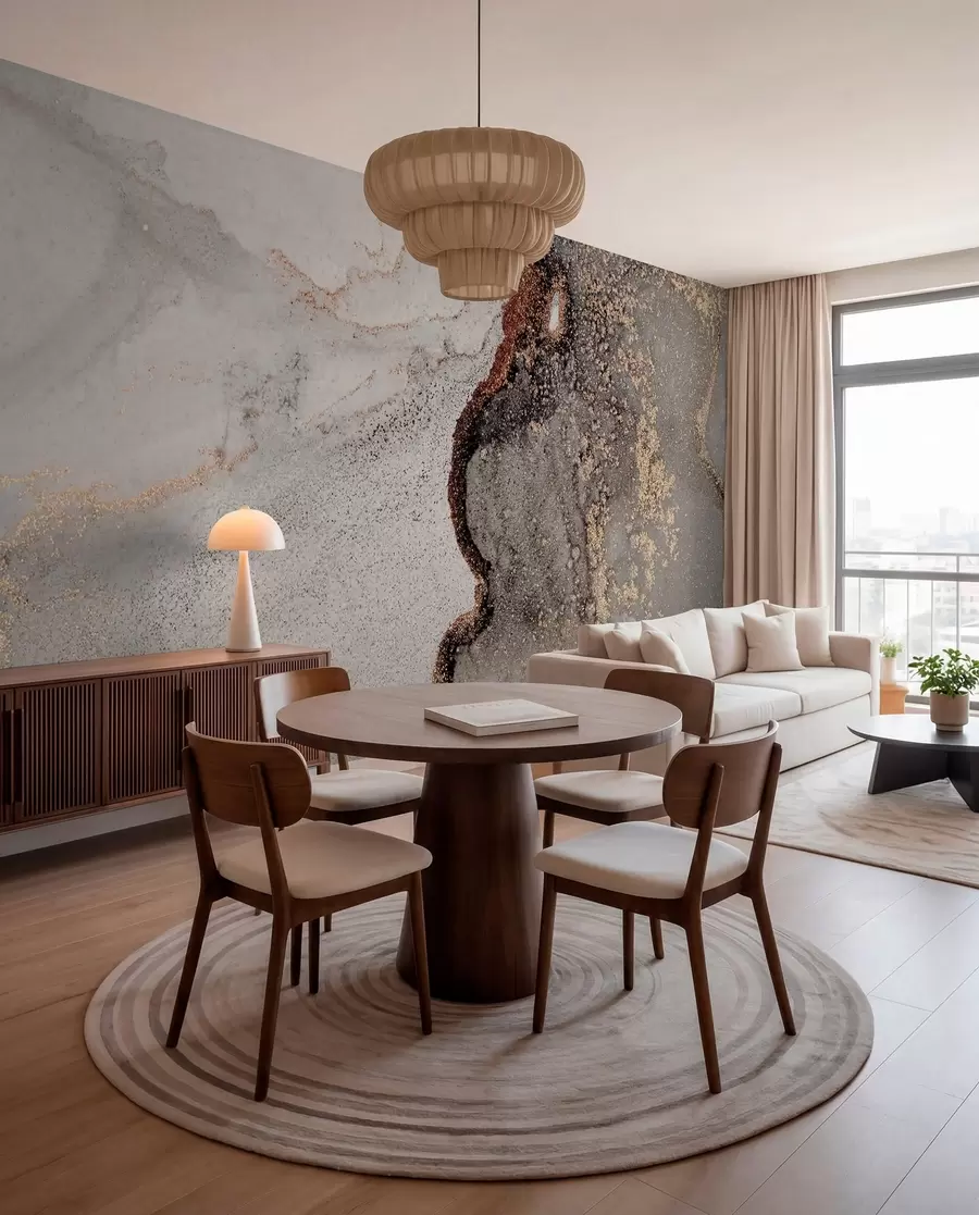 wall murals Grey fluid u08653