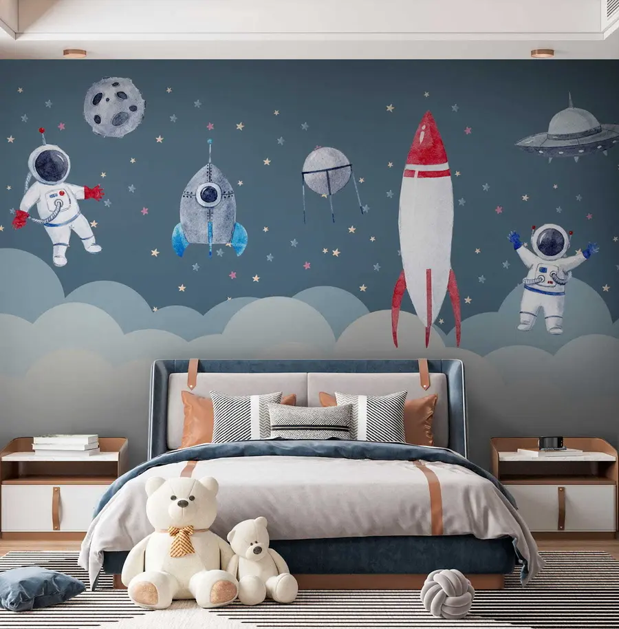 wall murals Cosmonauts in the nursery u09813
