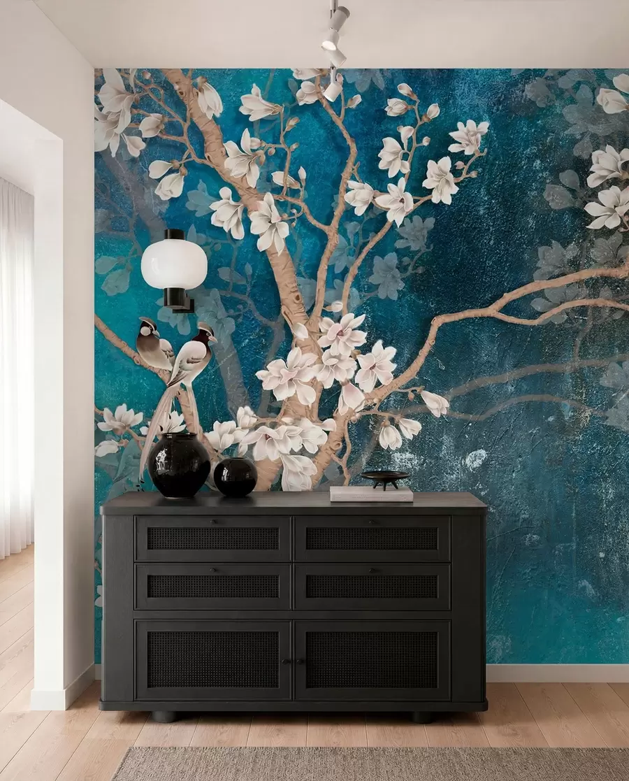 wall murals Flower, water and branch u12150