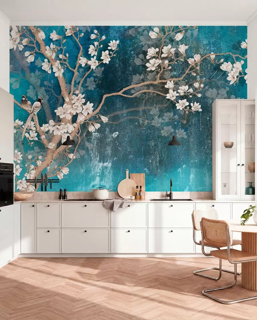 wall murals Flower, water and branch u12150