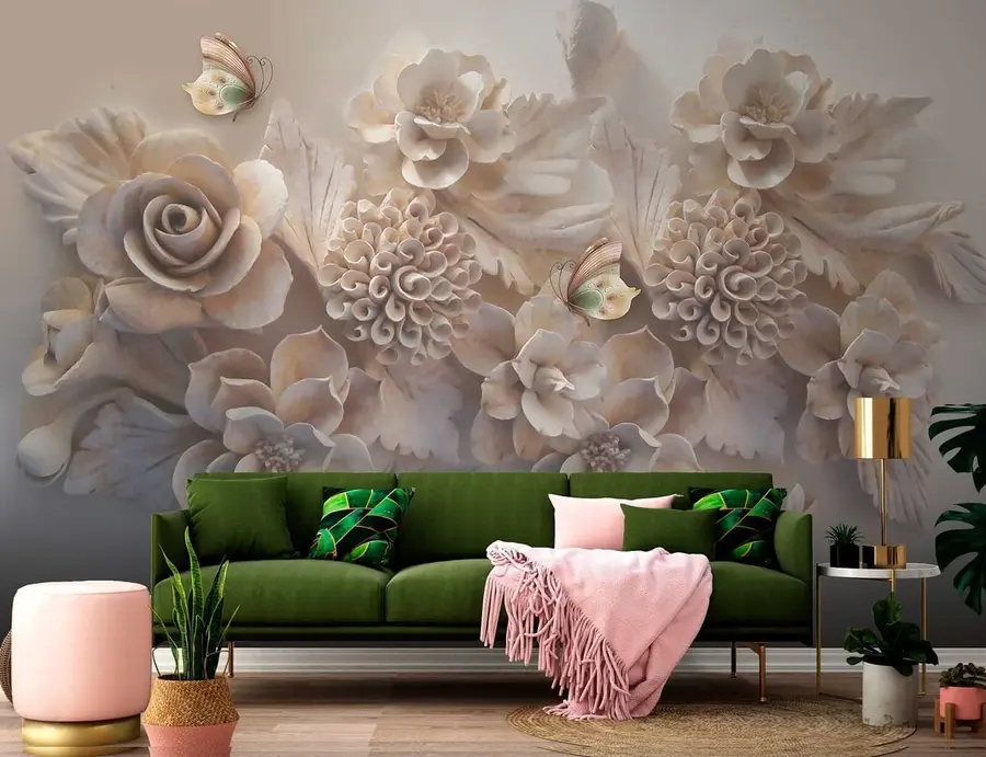 wall murals Flowers 3d u16644