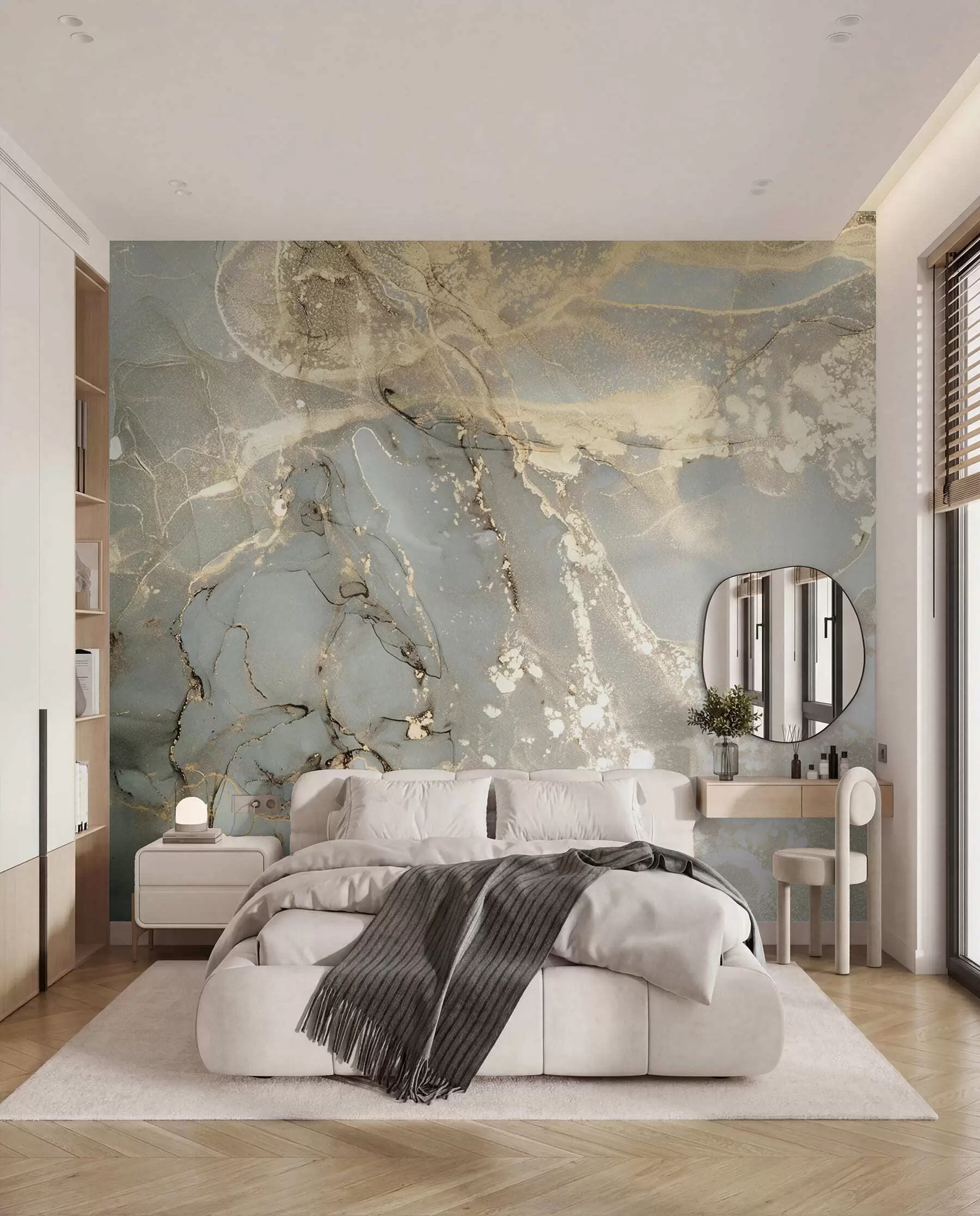wall murals Gray and yellow marble u17492