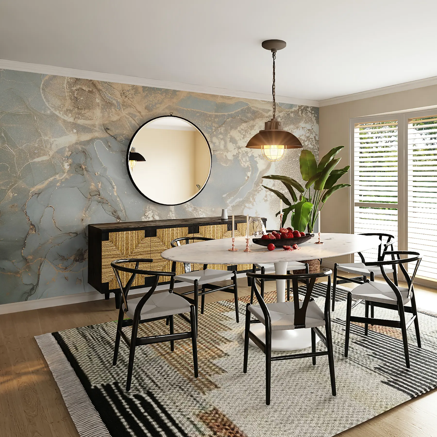 wall murals Gray and yellow marble u17492