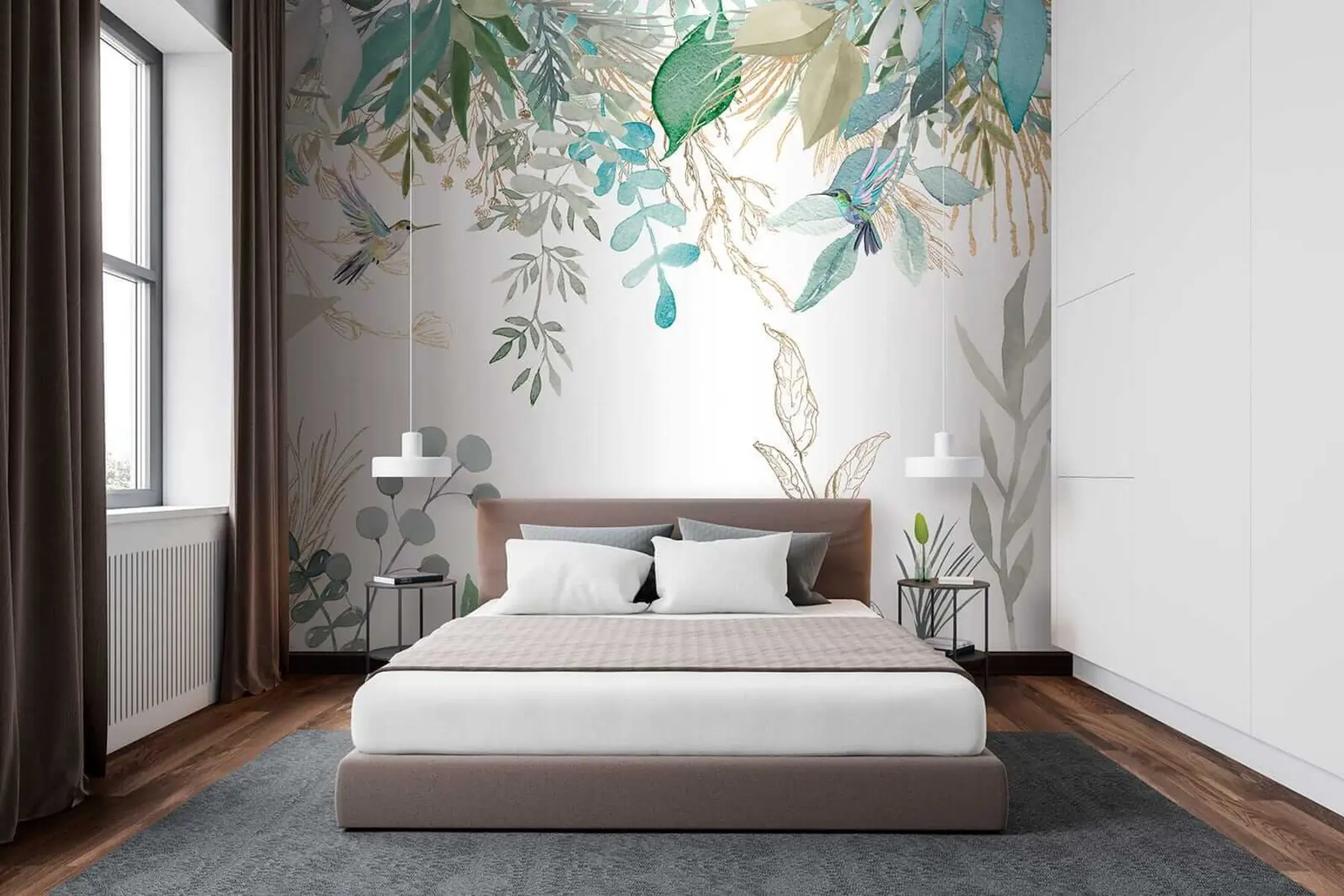 wall murals Botany, leaf and green u17579