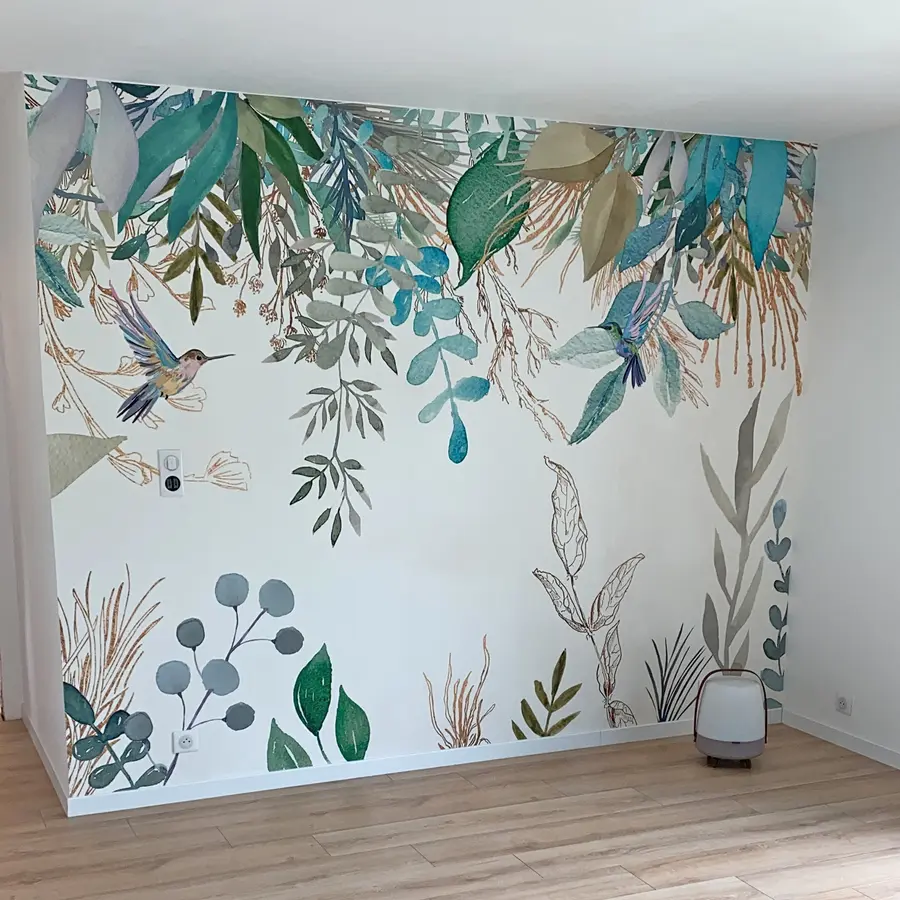 wall murals Botany, leaf and green u17579