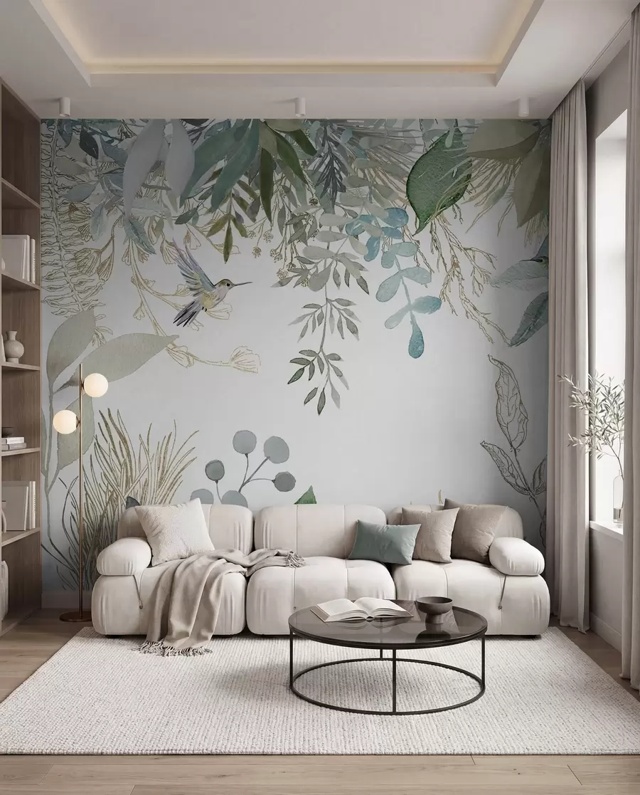 wall murals Botany, leaf and green u17579