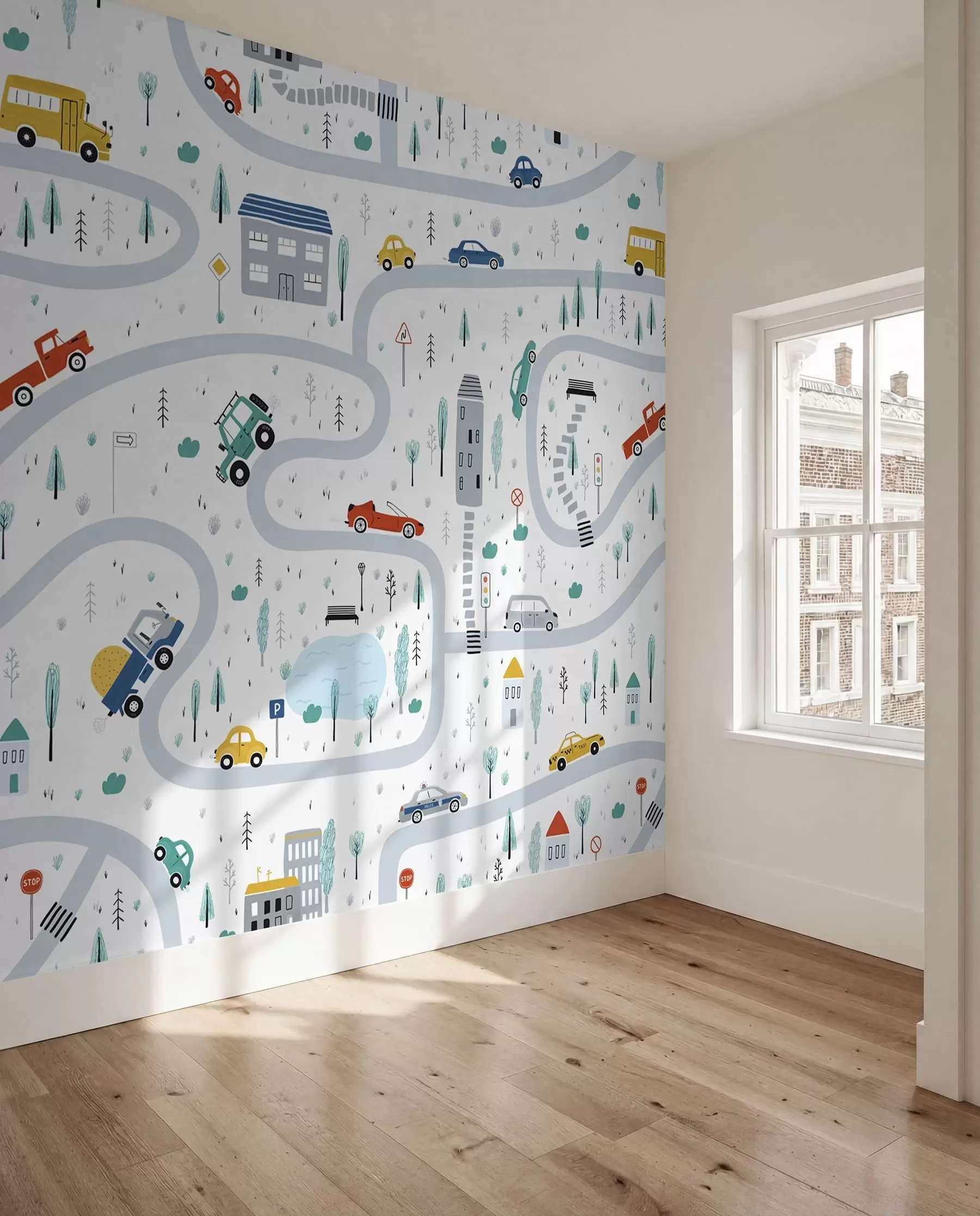 wall murals Labyrinth of cars u19938