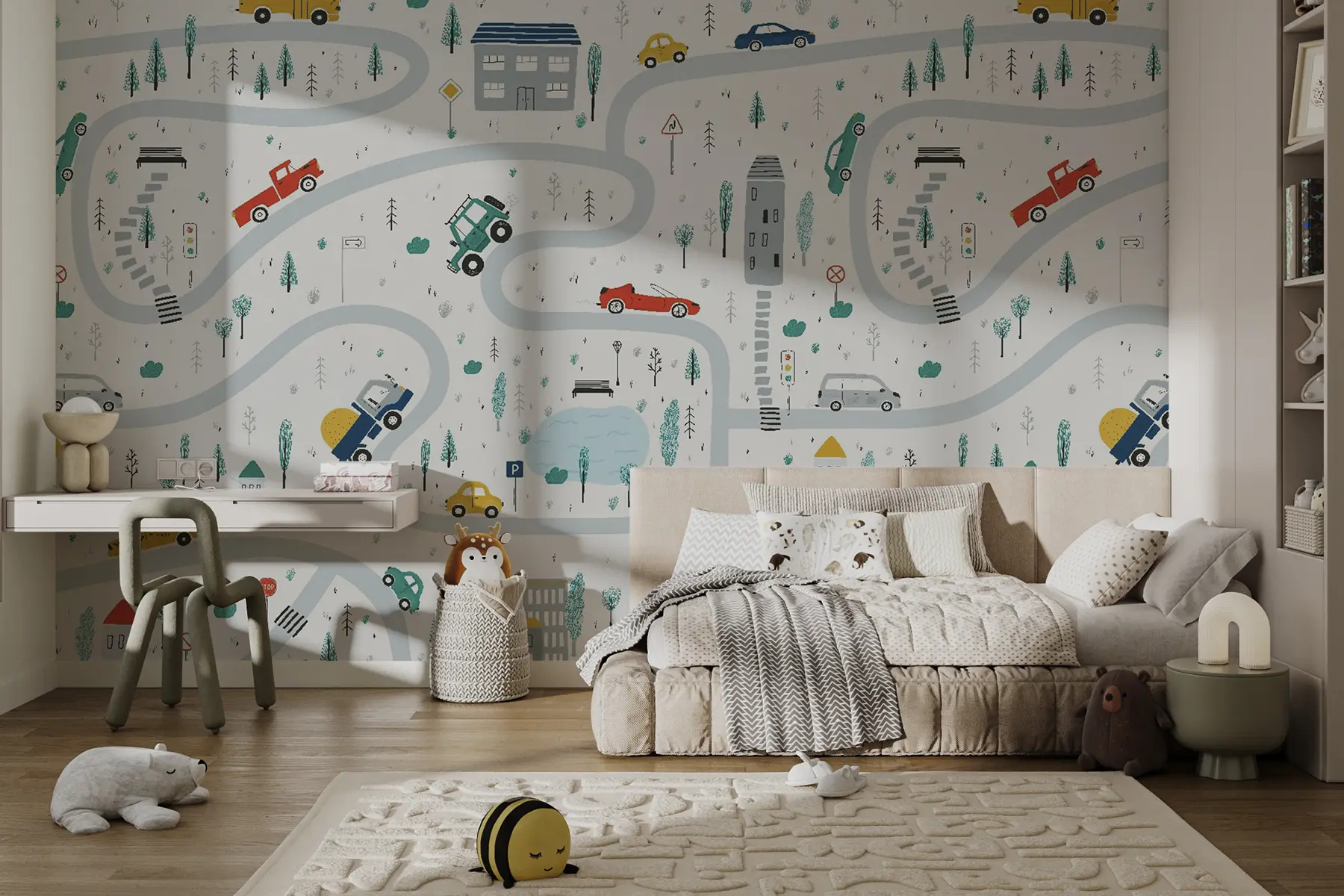 wall murals Labyrinth of cars u19938