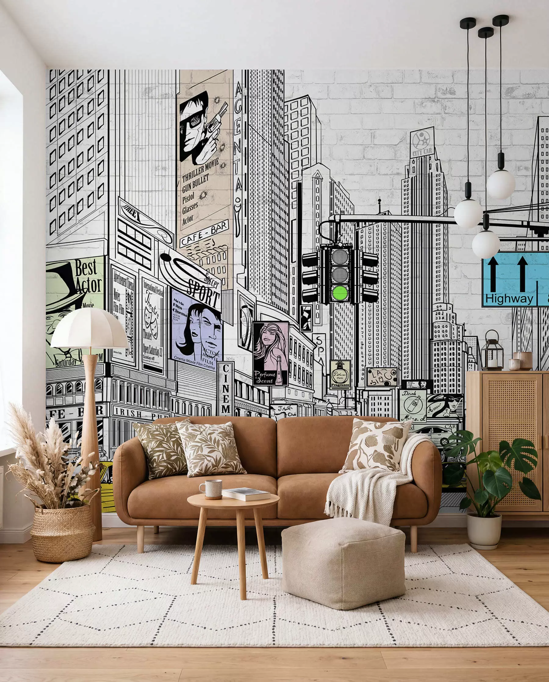 wall murals Megapolis in the Comic style u21095