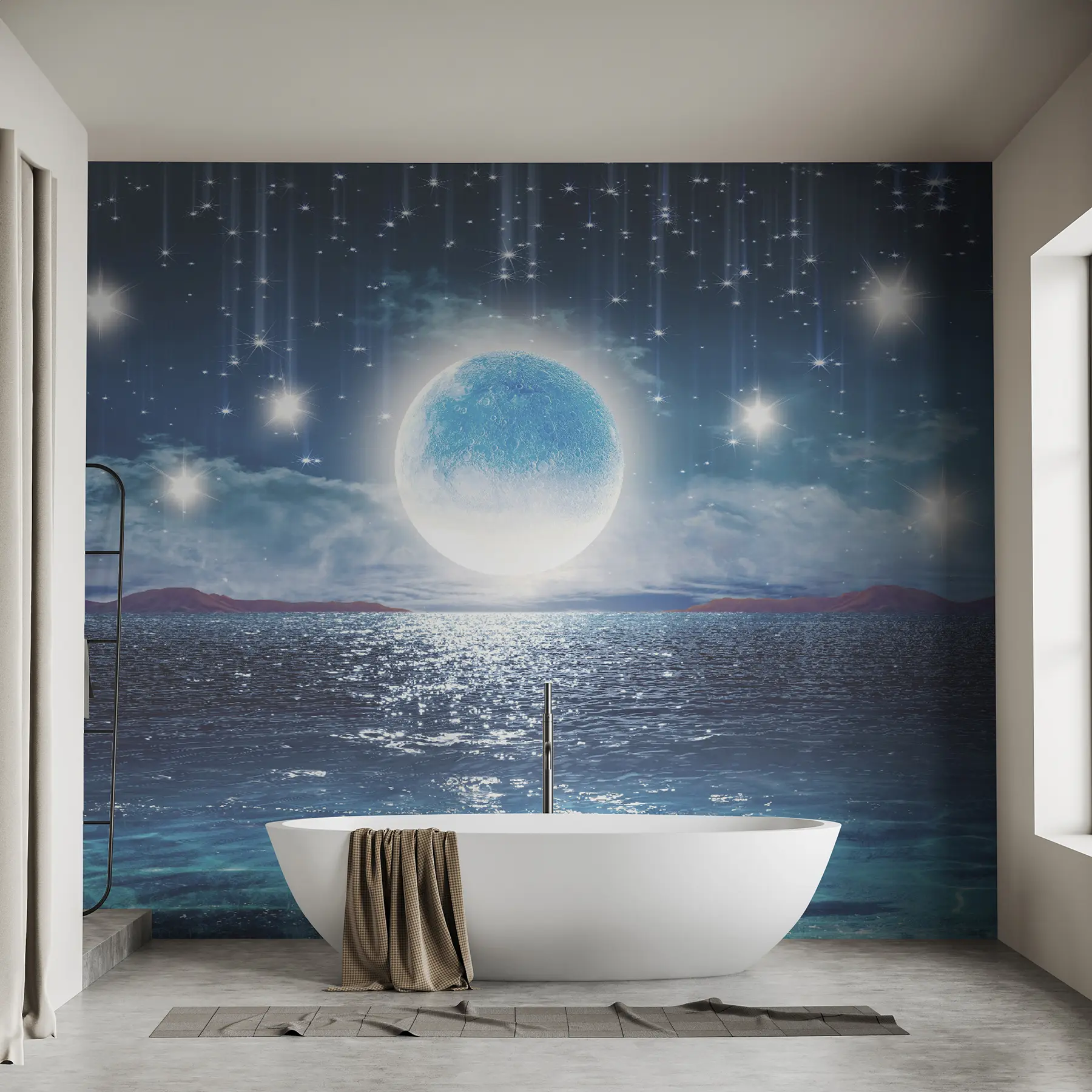 wall murals Starfall on the full moon u23205