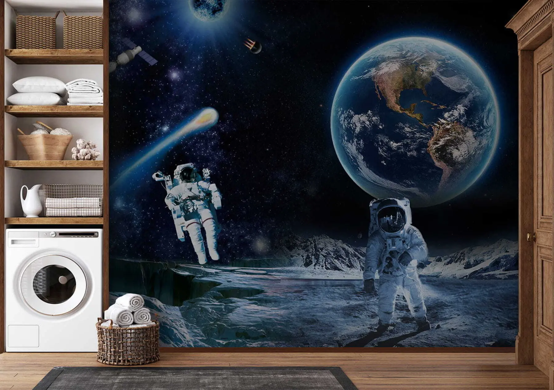 wall murals Astronauts on the moon u23243