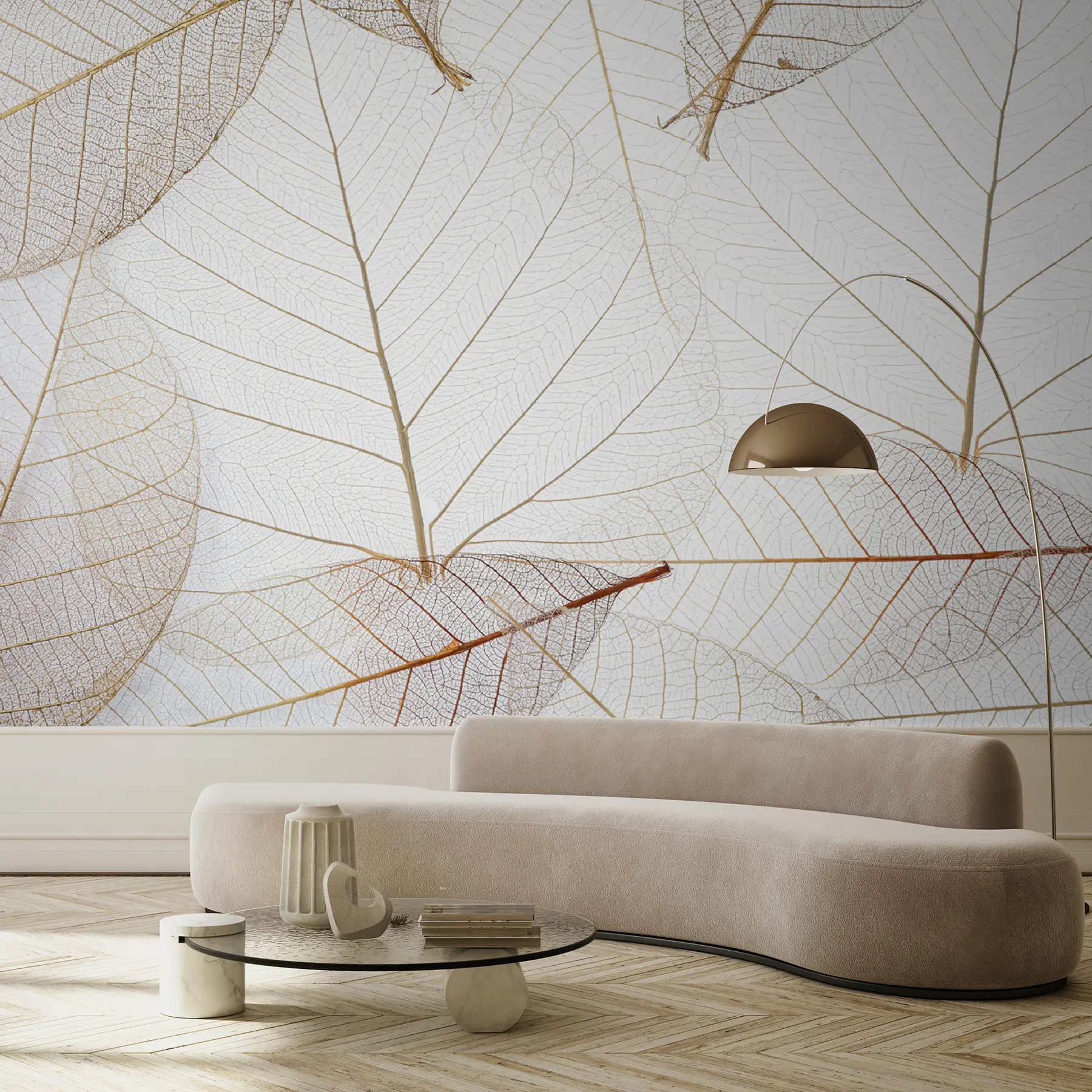 wall murals Transparent leaves u24439