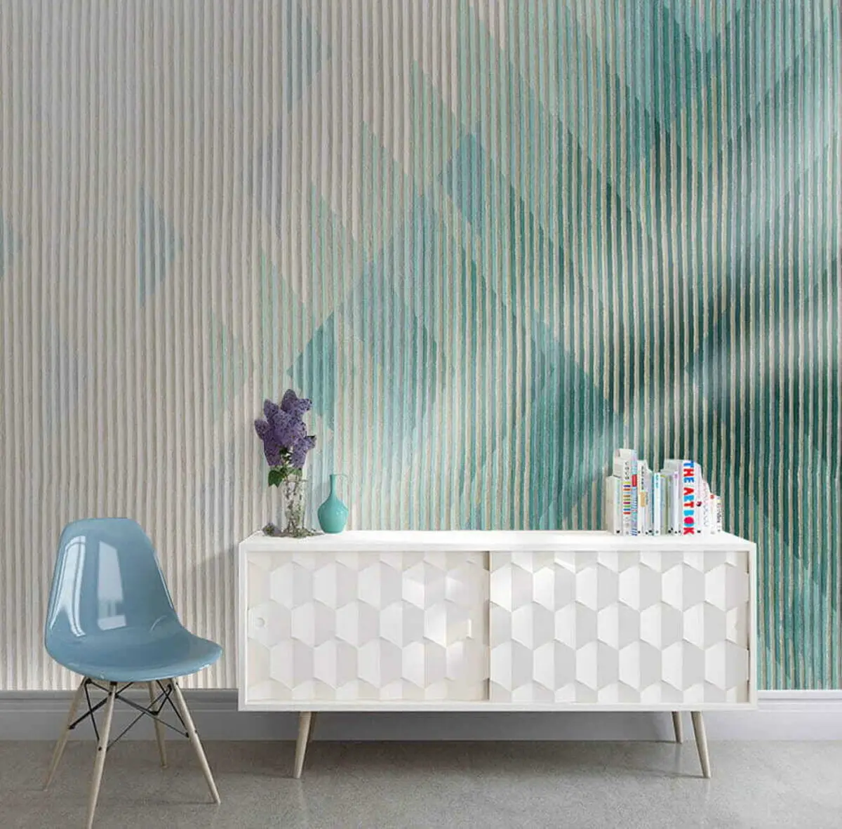 wall murals Mint line gradient u29152