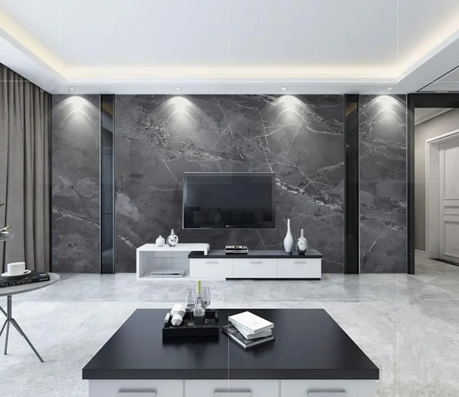wall murals Dark gray marble u29912