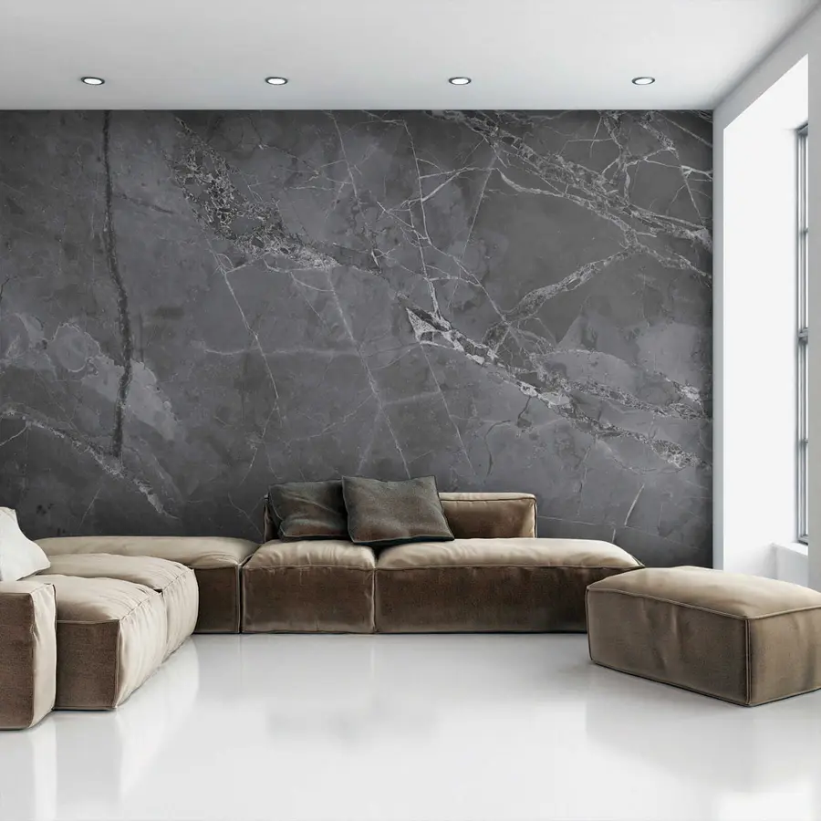wall murals Dark gray marble u29912