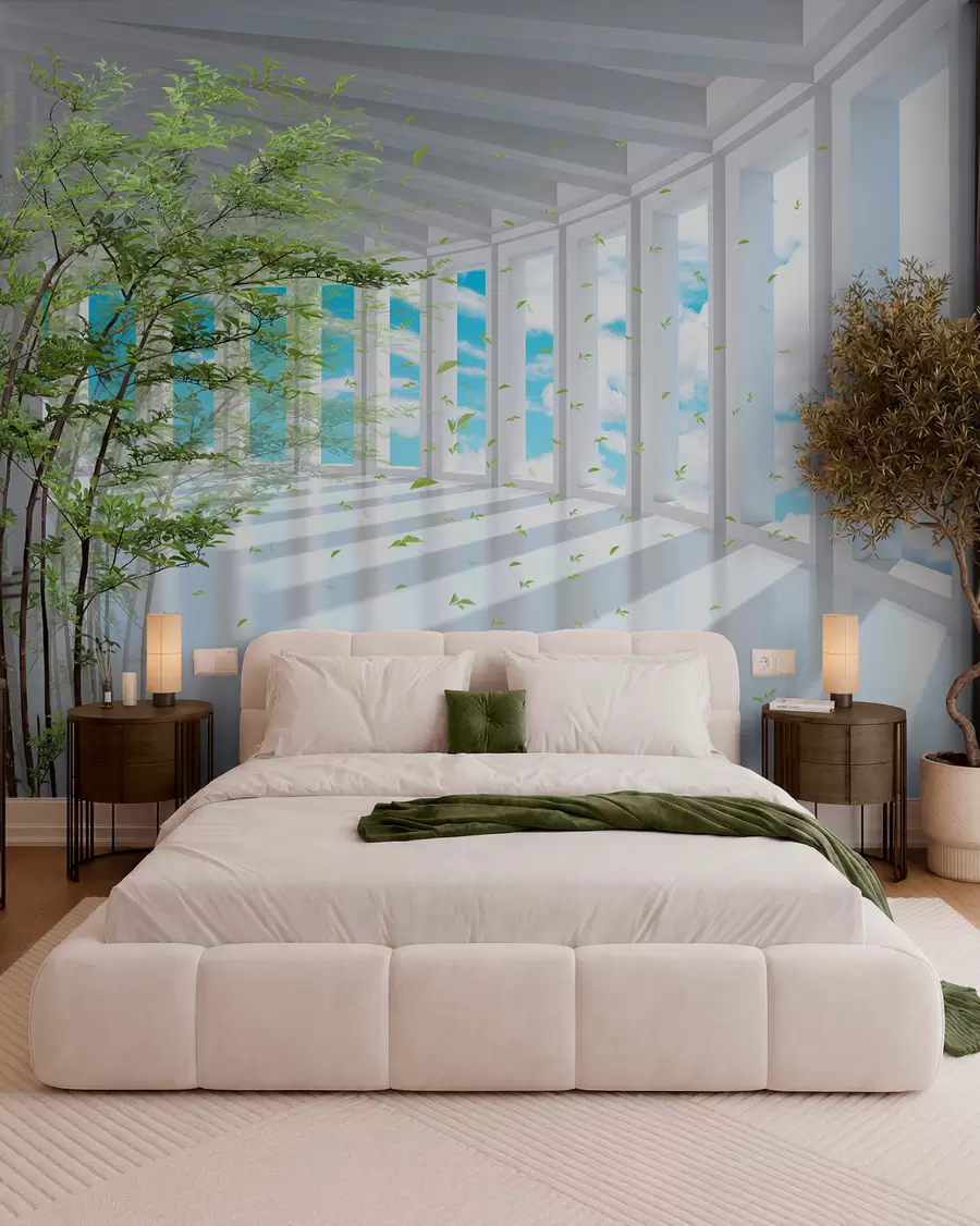 wall murals Tunnel with a cloud view u29922