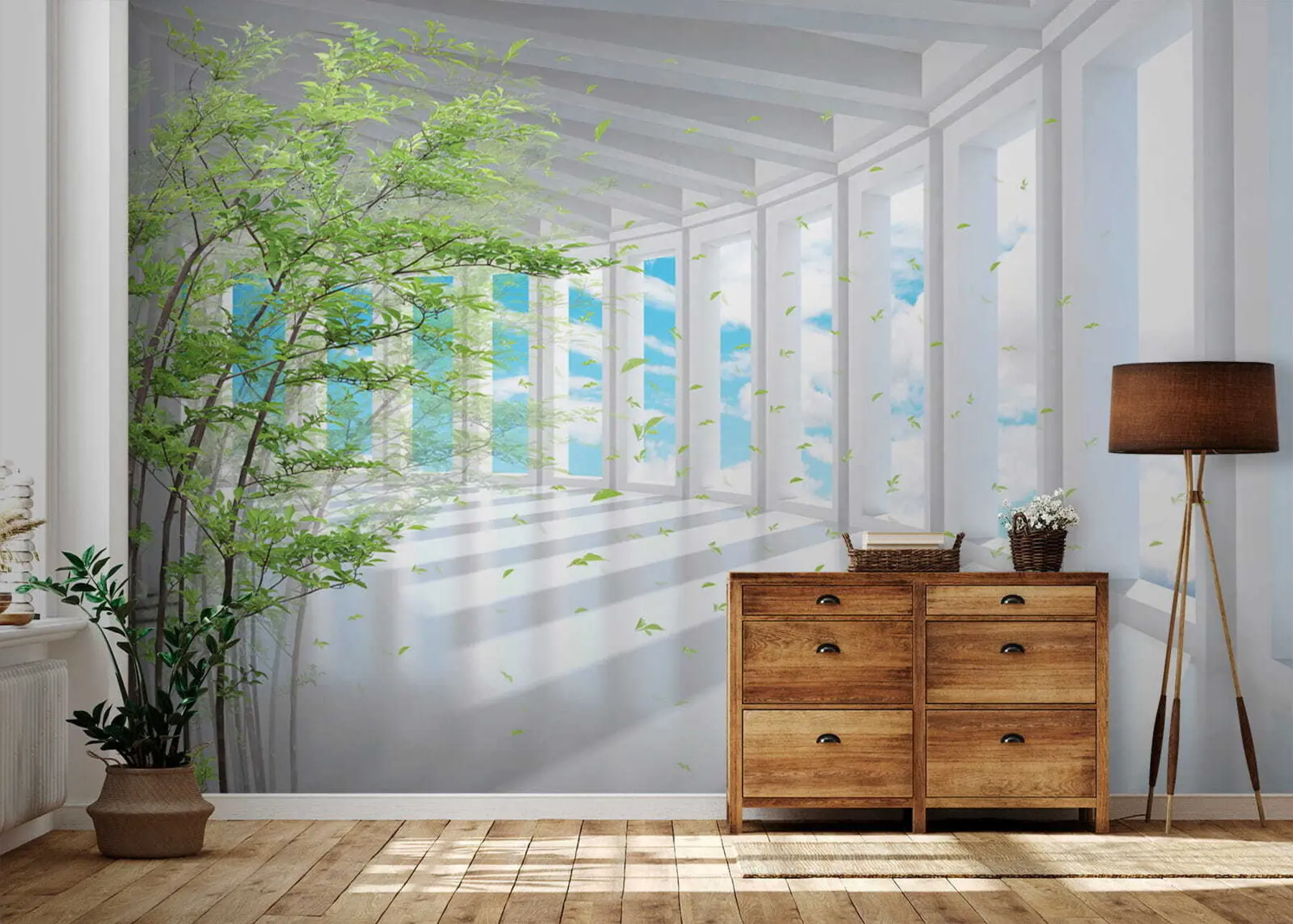 wall murals Tunnel with a cloud view u29922