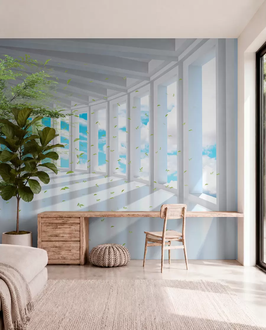 wall murals Tunnel with a cloud view u29922