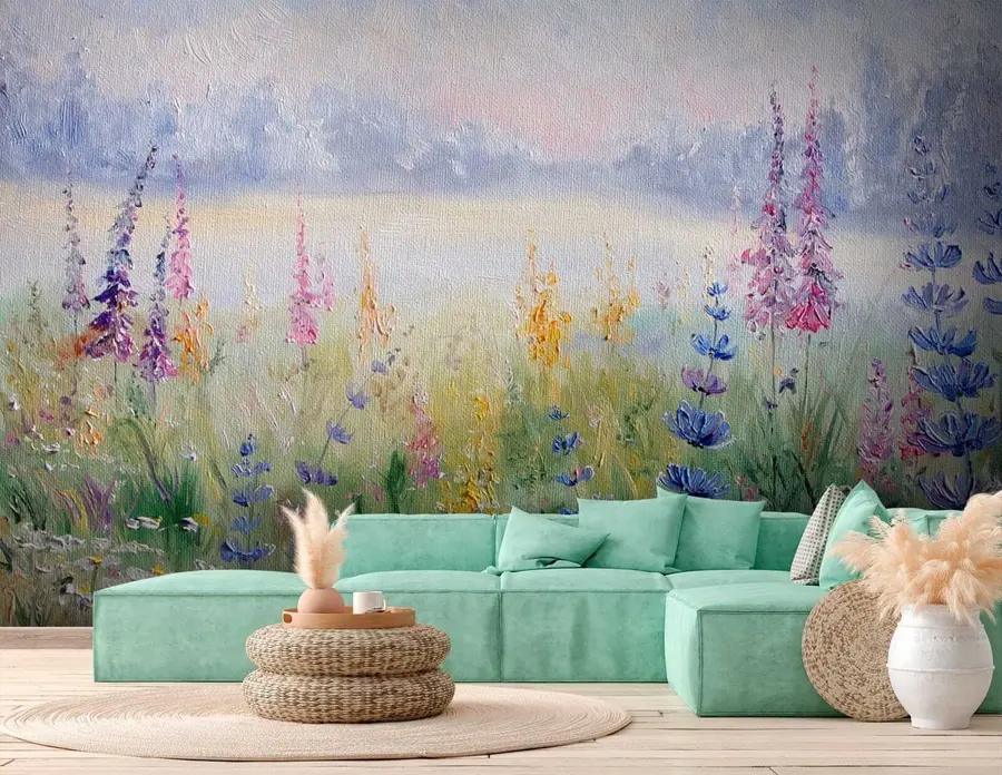 wall murals Flower meadow, oil painting u30067