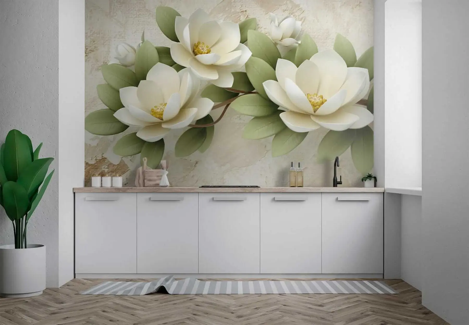 wall murals Lilies on the branches u30219