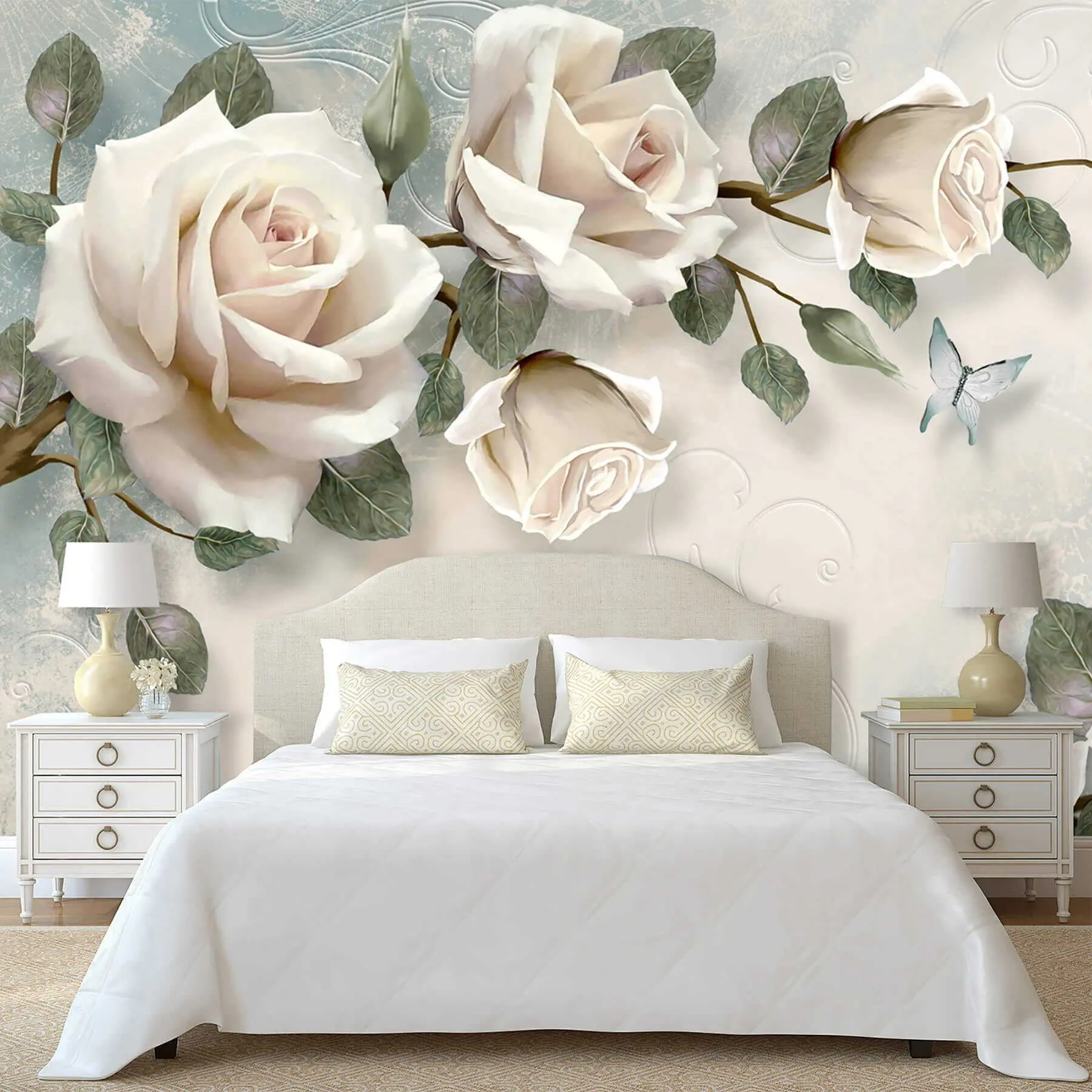 wall murals Cream roses u31353