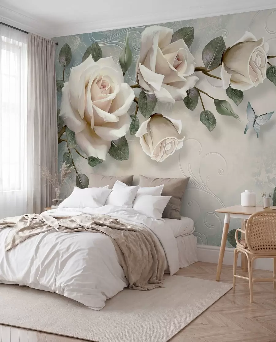 wall murals Cream roses u31353