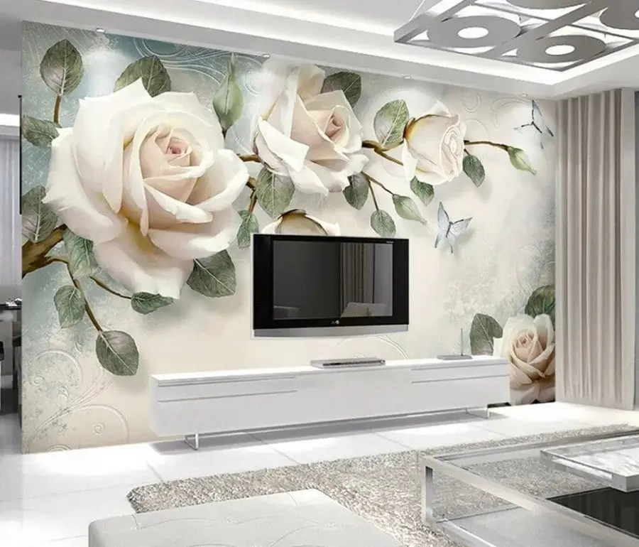 wall murals Cream roses u31353
