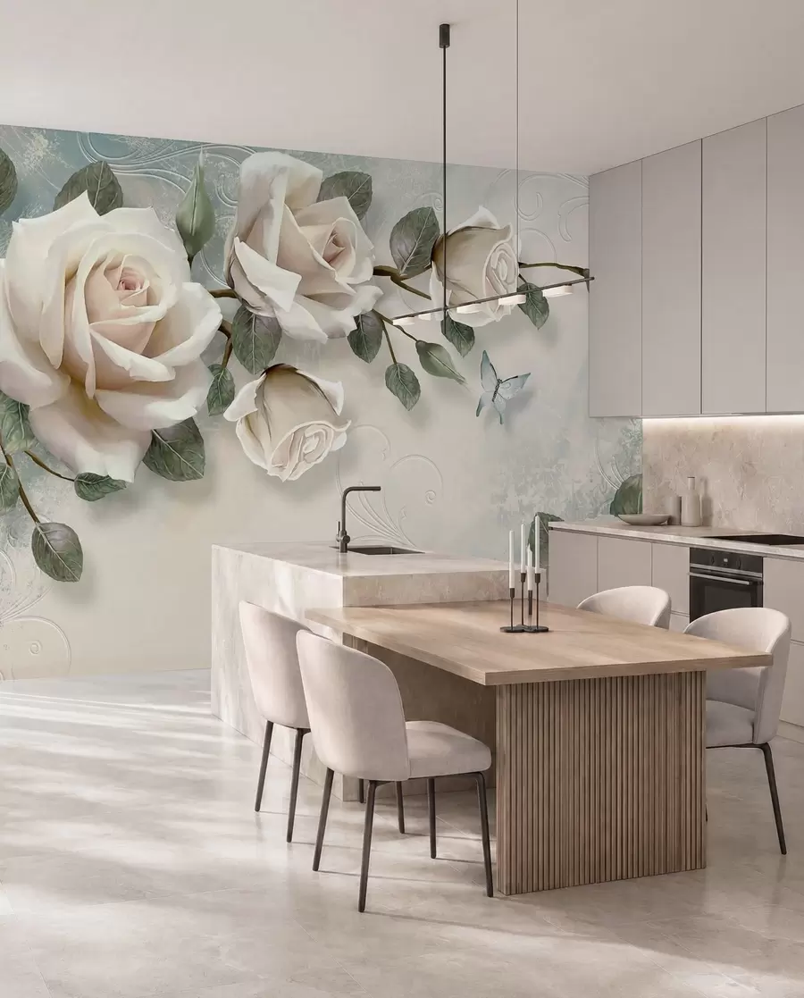 wall murals Cream roses u31353