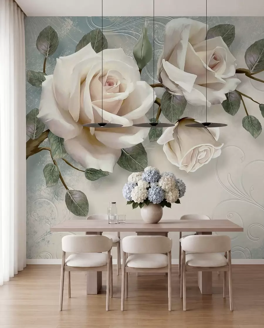 wall murals Cream roses u31353
