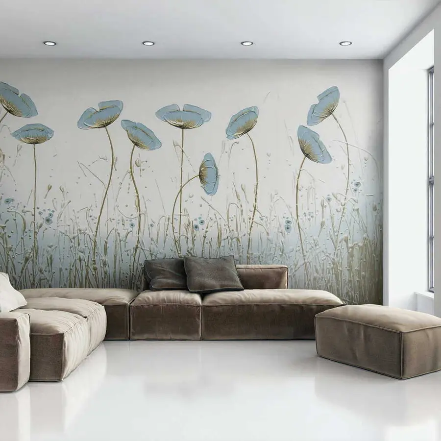wall murals Poppies. Oil paints u34867
