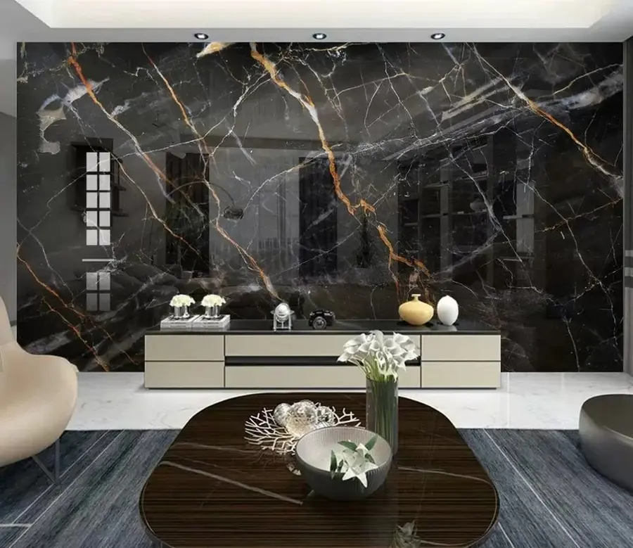 wall murals Black classic marble u37463
