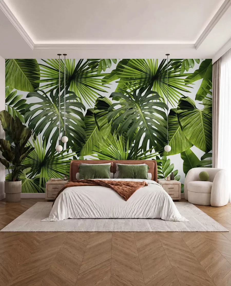 wall murals Tropical greens u37767