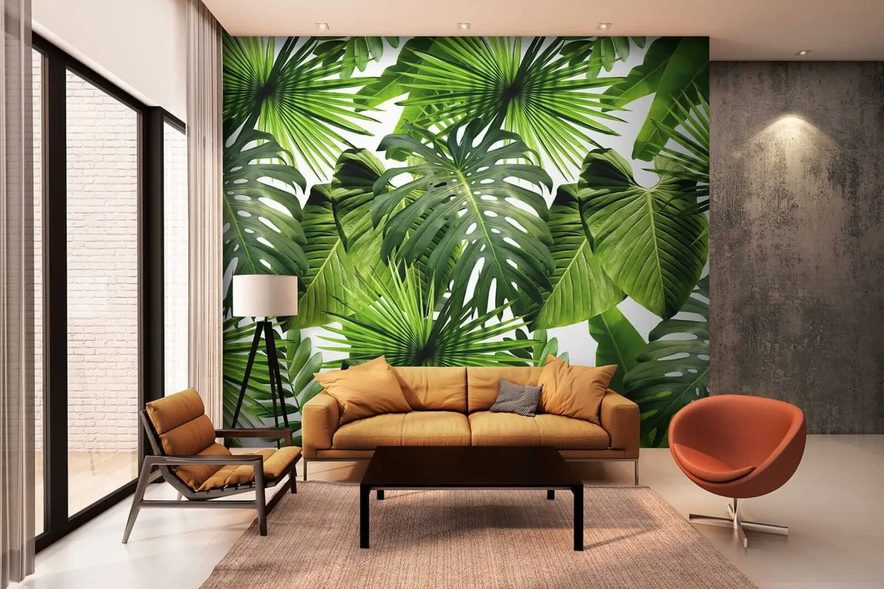 wall murals Tropical greens u37767